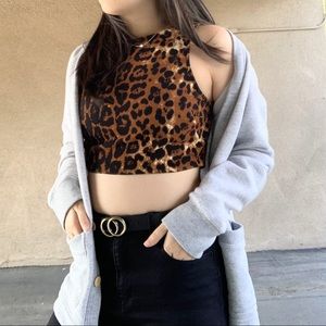 Show me your Mumu Leopard Crop Top Small